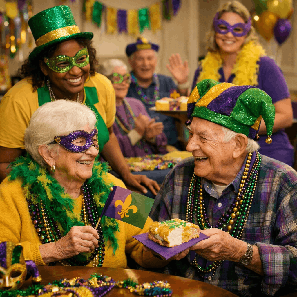 How Mardi Gras Can Be Celebrated with Elderly Loved Ones - maison levie - nursing home in lafayette